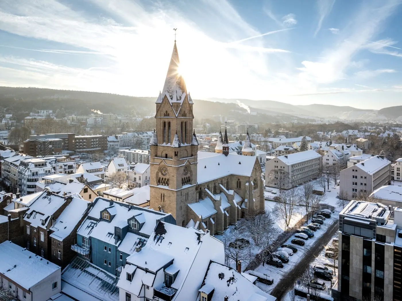 Winter über Ahrweiler